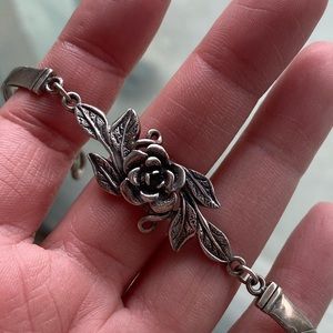 Silver Rose Bracelet